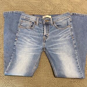 Levi's Light Blue Straight Leg Distressed Jeans